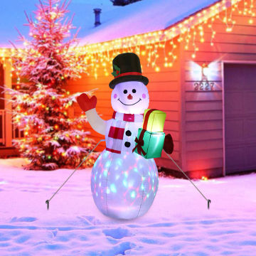 Christmas Light Inflatable Snowman Doll 2/1pcs 1.5m 