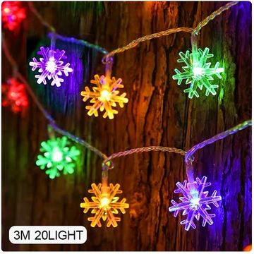 Snowflake Sparkle: Christmas LED String Curtain Lights for Holiday Parties, Weddings, Xmas, and New Year Home Decor