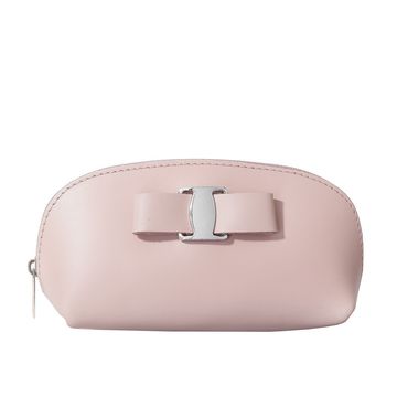 Leather toiletry bag CLASSIC royal powder pink