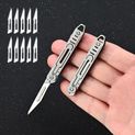 Machinery Stainless Steel Folding Scalpel - Medical Folding Knife for EDC, 10pcs Replaceable Blades