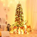 Christmas Hinged Fir Tree PVC/150/350 LED Lights 5Ft//7Ft Pre-lit 