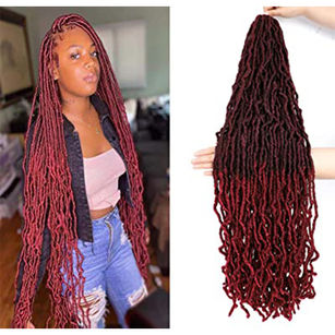 Ombre Red New Faux Locs
