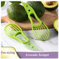 3-in-1 Slicer, Corer, and Butter Fruit Peeler - Convenient Pulp Separator with a Plastic Knife