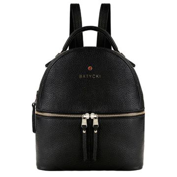 Leather backpack BE RELAXED floter black