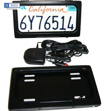 2 Plates Stealth License Plate Cover Set with Remotes - Mid East Device Shutter Curtain for Car Privacy