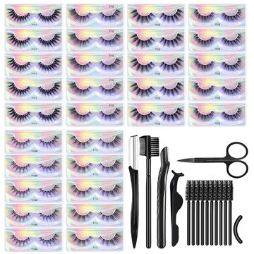 Lashes 30 Pairs 6 Styles Faux Mink Eyelashes