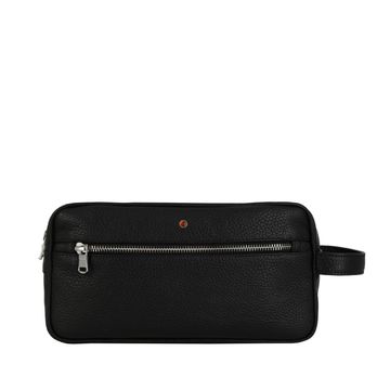 Women's leather cosmetic bag FLOTER BLACK