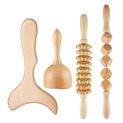 Wooden Lymphatic Drainage Massager Set - Body Sculpturing and Anti-Cellulite Maderoterapia Tools