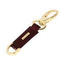 CLASSIC vernice maroon leather keychain