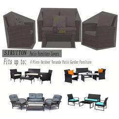 Multiple Sizes Waterproof chair cover Furniture Dustproof Cover For Rattan Table Cube Chair Sofa  Garden Patio Protective Cover