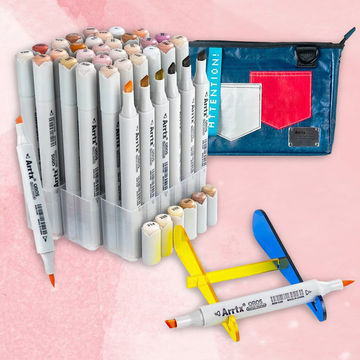 36 Colors Brush Marker Pen Dual Tips Art 