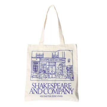 ﻿Shakespeare Print Canvas Shoulder Bag: Stylish Women's Shopping Tote with Cotton Cloth Fabric