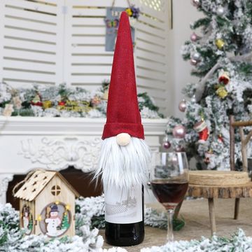 Christmas Santa Claus Snowman Doll Set for Wine Bottle Cover 