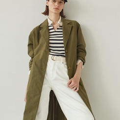 100% COTTON COAT WITH LAPELS