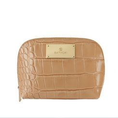 CASUAL COSMETIC BAG croco camel