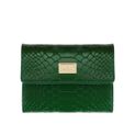 GREEN women's leather wallet