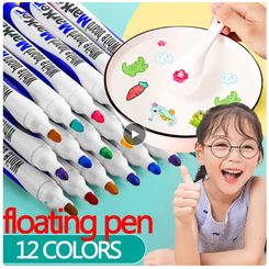 Magical Water Floating Painting Brush Set for Students: 8/12 Colors, Whiteboard Markers with Suspension Feature 