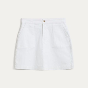 DENIM MINI SKIRT WHITE