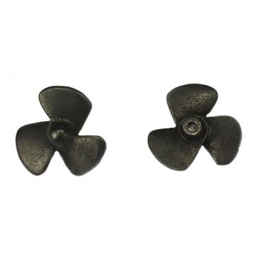 Screw with 3 Blades in Metal 24 mm (2 Units) for Ship Modeling