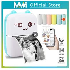 MINI Wireless BT, 203dpi, Photo Label Memo, Wrong Question Printing with USB Cable - Imprimante Portable