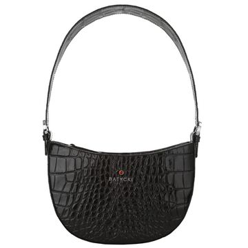 Women's leather bag MOON croco black