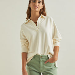 100% COTTON LONG-SLEEVE POLO