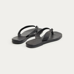 100% LEATHER FLIP-FLOPS BLACK