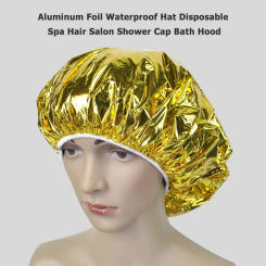Aluminum Foil Waterproof Hat Spa Hair Salon Shower Cap Baking Oil Styling Tools Applicable to Women's Makeup and Removal