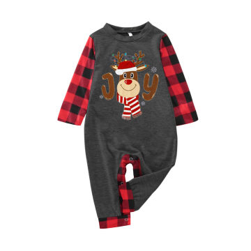 Christmas Family Matching Pajamas Rompers Body Long Sleeve For Baby With Deer Elk