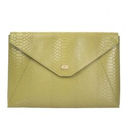 Laptop leather case OLIVE