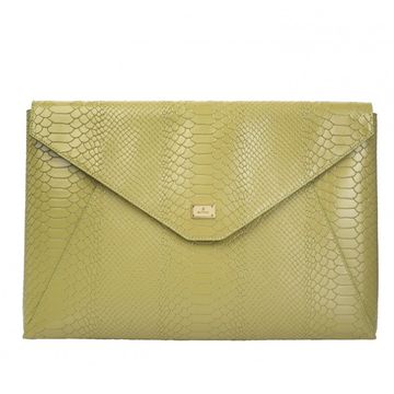 Laptop leather case OLIVE