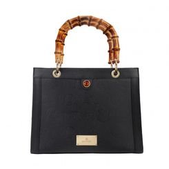 THENA NAPA BLACK women's leather bag