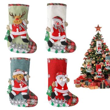 Christmas Stockings Gift Candy Bag for Fireplace 4pcs 