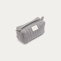 SMALL GINGHAM VANITY CASE BLACK