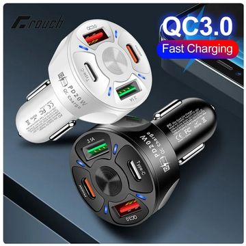 OLAF Dual USB C Car Charger - Fast Charging USB PD QC3.0, Type C Fast Charger for iPhone, Samsung, Xiaomi