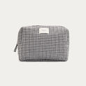 LARGE GINGHAM VANITY CASE BLACK