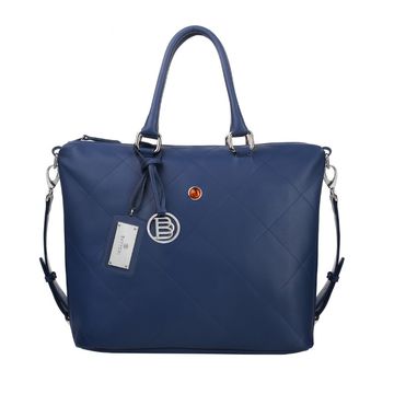 Leather handbag HERRA NAPA NAVY