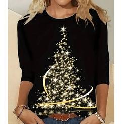 Сasual Christmas Long-sleeve T-shirt For Ladies