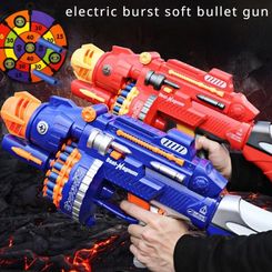 Children's Automatic Soft Bullets Plastic Toy Gun Kit - Long Range Dart Blaster Pistol for Kids