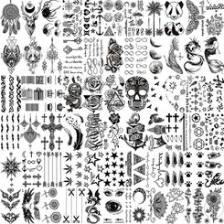 3D Small Black Temporary Tattoos