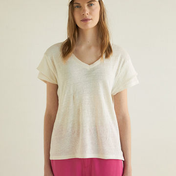 100% LINEN SHORT-SLEEVE T-SHIRT