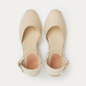 JUTE WEDGE SANDALS BEIGE