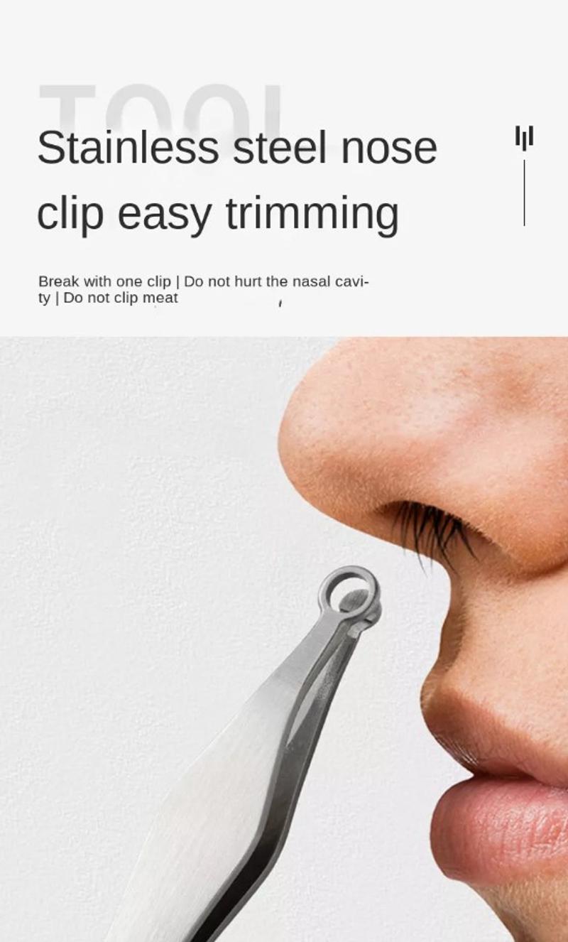 Description Picture 3 of itemUniversal Stainless Steel Nose Hair Trimming Tweezers: Eyebrow, Nose Hair Cut, Manicure, Facial Trimming Makeup Scissors Trimmer