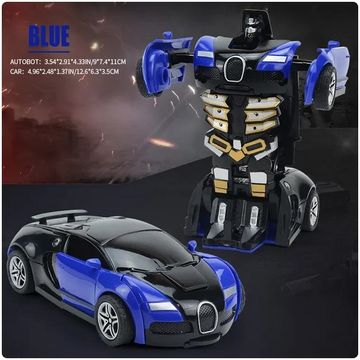 Transform CarRobot Model: Automatic Deformation Push and Go Car Vehicle Toy - Race Car That Transforms, Perfect Easter Gift for Boys