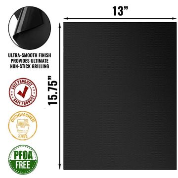 GrillGuard Pro: Non-Stick BBQ Grill Mat - 40*33cm Baking Mat for Effortless Cooking and Grilling