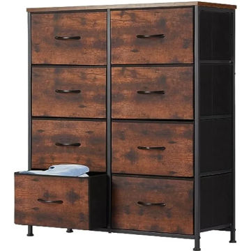 8 Drawer Kids Dresser Fabric Dressers for Bedroom, Chest of Drawers with Fabric Bins
