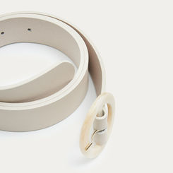 LEATHER BELT BEIGE
