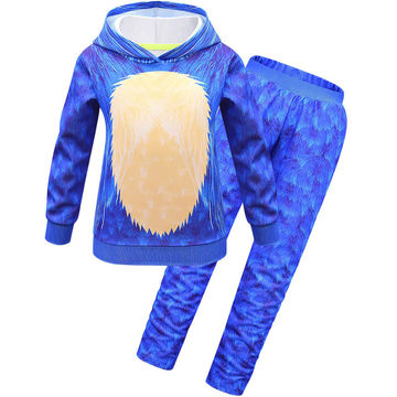 Kids Hedgehog Costume Hoodie Pants and Light-up LED Helmet 3Pcs Cosplay Outfit