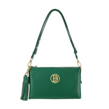 Women's leather bag ELISE NAPA GREEN