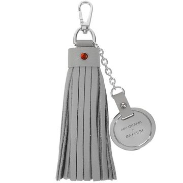 Leather keychain MRS DRAMA x BATYCKI mousse gray